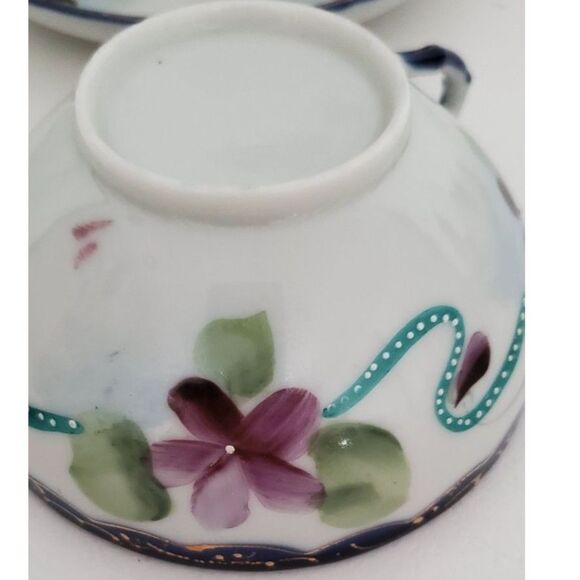 Japanese Moriage Style teacup and Saucer ~Vintage~Hand-Painted - Picture 4 of 6